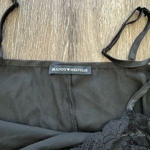Brandy Melville black silk bralette